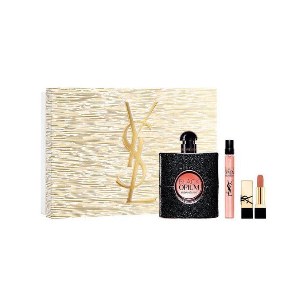 Yves saint laurent black opium eau de parfum  90ml + mini labial + spray 10ml (Yves saint laurent)